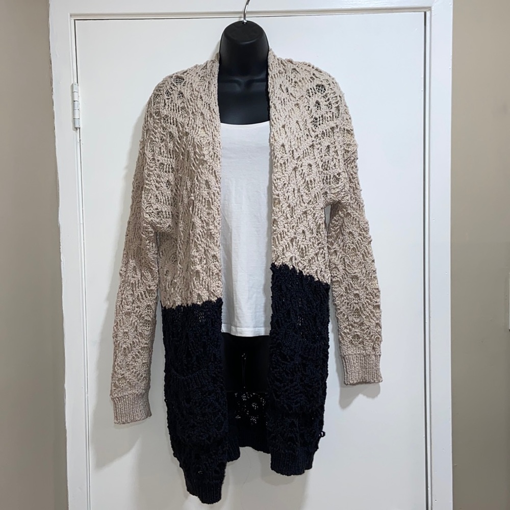 Francessca's Chunky Block Color Cardigan | M